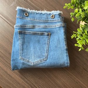 J. McLaughlin Raw Edge Waist Denim Jeans 10